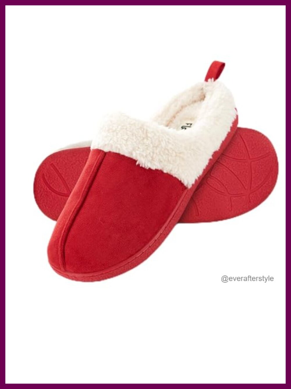 Faux Fur Lined Memory Foam Clog House Slippers Indoor Outdoor Anti Skid Sole
